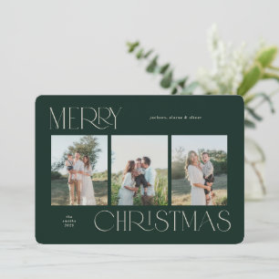 Festive 3-Photo Christmas Card