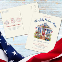 Festive 4th of July Barbecue Picnic Invitation