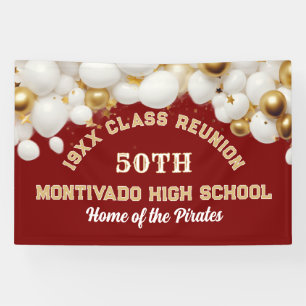 Festive 50th Class Reunion Party banner
