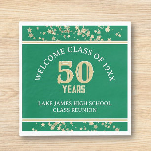 Festive 50th Class Reunion party Napkin