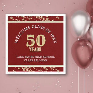 Festive 50th Class Reunion party Napkin