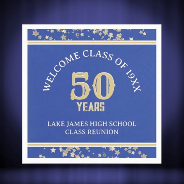 Festive 50th Class Reunion party  Napkin (Creator Uploaded)