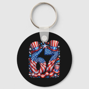 Festive 67 Meme Aamerican Flag Usa Keychain