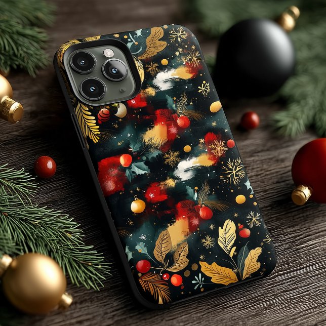 Festive Abstract Christmas Ornaments Pattern Case-Mate iPhone Case (Creator Uploaded)