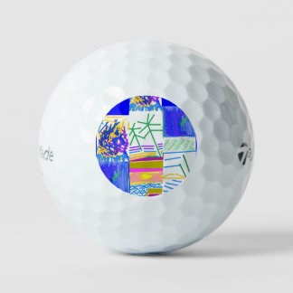Festive Abstract Golf Balls