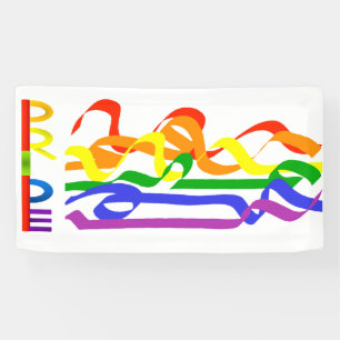 Festive Abstract PRIDE Rainbow Colors Banner