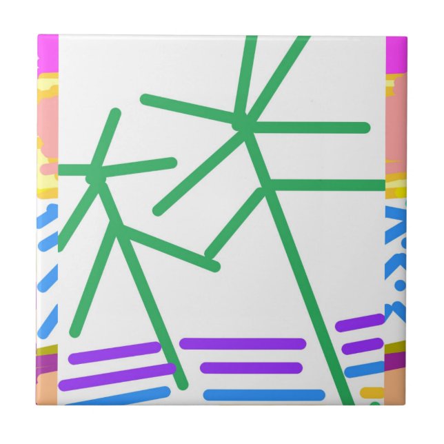 Festive Abstract  Tile (Front)