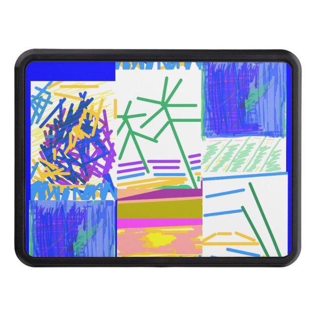 Festive Abstract  Trailer Hitch Cover (Front)