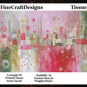Festive Abstract Village Background EP3 Decoupage Tissue Paper