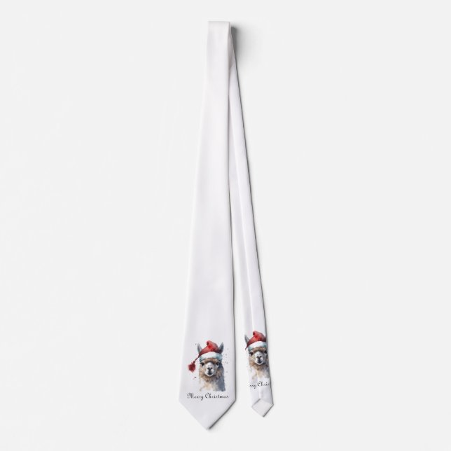 Festive Alpaca Holiday Style Tie (Front)