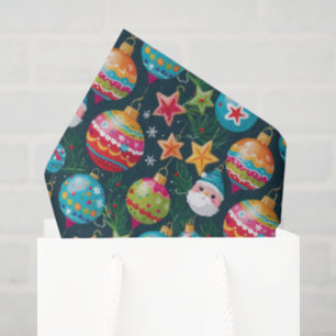 Festive and Colorful Christmas Ornaments Tissue Paper