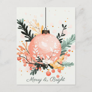 Festive and cute Christmas Greeting Postcard