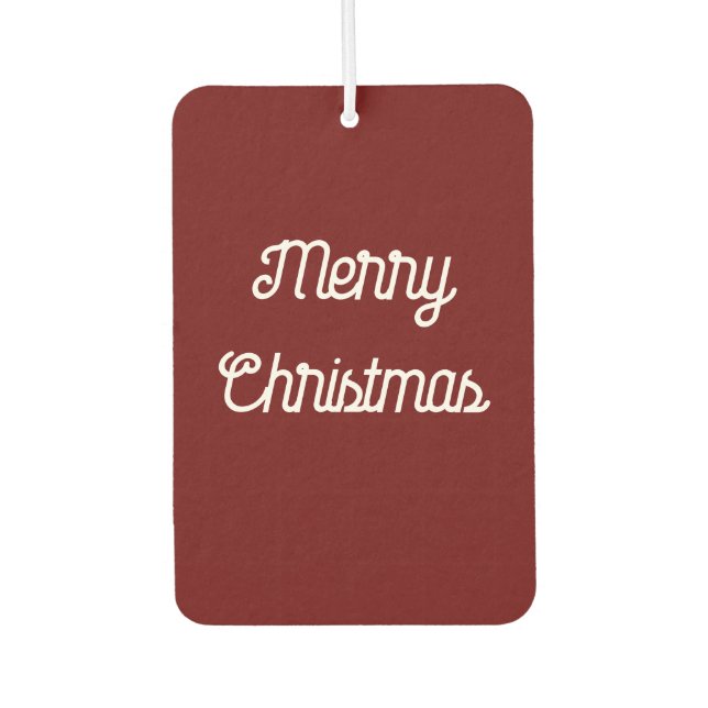 Festive and Cute Merry Christmas or Happy Holidays Air Freshener (Front)