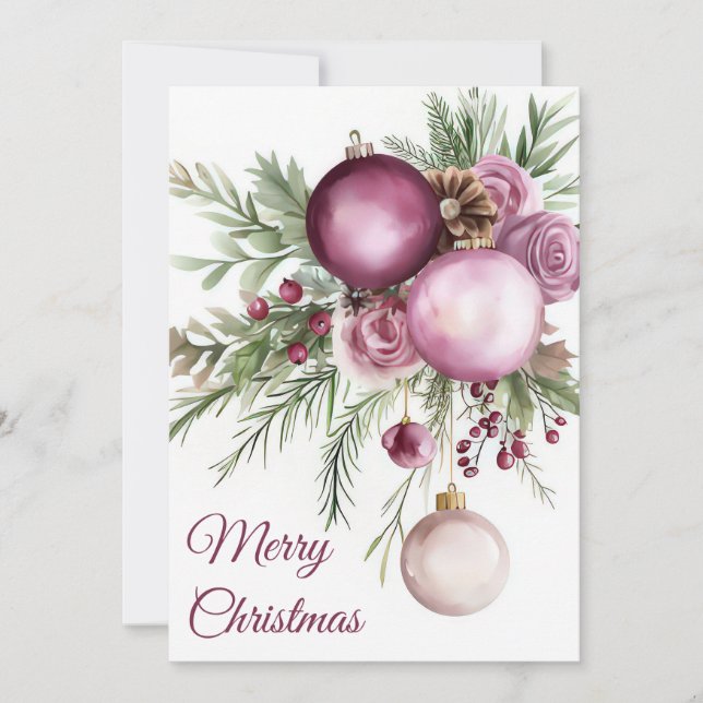 Festive and elegant Christmas Greeting Card (Front)