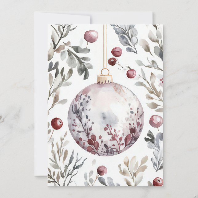 Festive and elegant Christmas Greeting Card (Front)