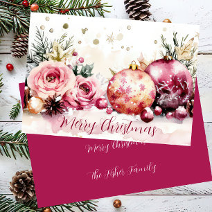 Festive and elegant Christmas Greeting Card 