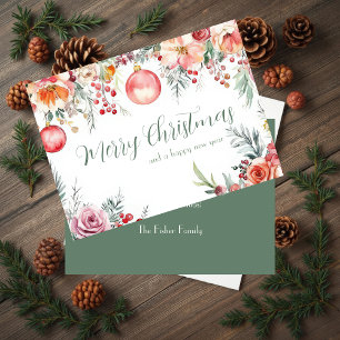 Festive and elegant Christmas Greeting Card 