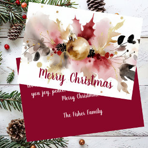 Festive and elegant Christmas Greeting Card 