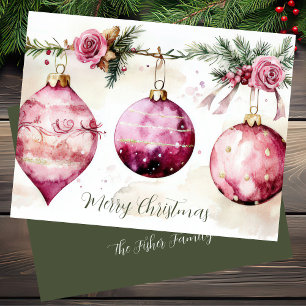 Festive and elegant Christmas Greeting Card
