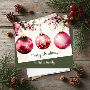 Festive and elegant Christmas Greeting Card 