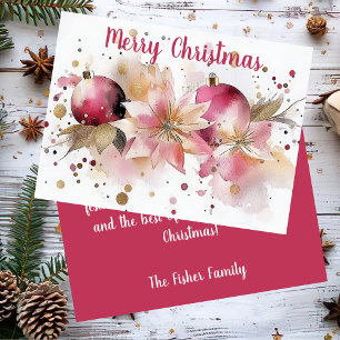 Festive and elegant Christmas Greeting Card 