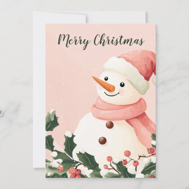 Festive and elegant Christmas Greeting Card (Front)