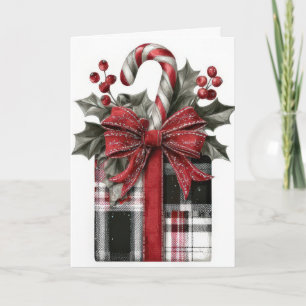 Festive and elegant Christmas Greeting Postcard