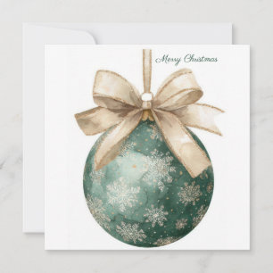 Festive and elegant Christmas Greeting Postcard