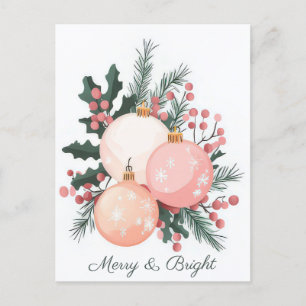 Festive and elegant Christmas Greeting Postcard