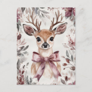 Festive and elegant Christmas Greeting Postcard