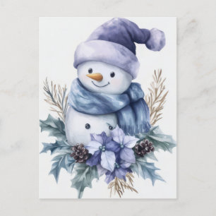 Festive and elegant Christmas Greeting Postcard