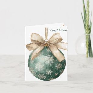 Festive and elegant Christmas Greeting Postcard