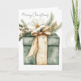 Festive and elegant Christmas Greeting Postcard