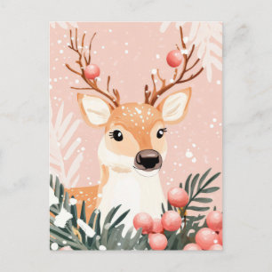 Festive and elegant Christmas Greeting Postcard