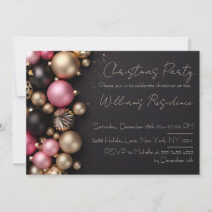Festive and elegant Christmas Party Invitation