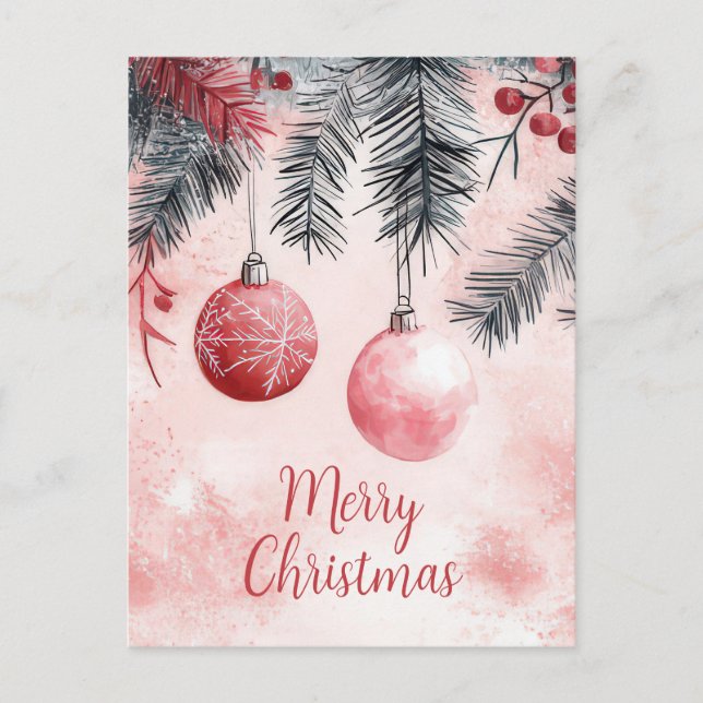 Festive and elegant Christmas Postcard (Front)
