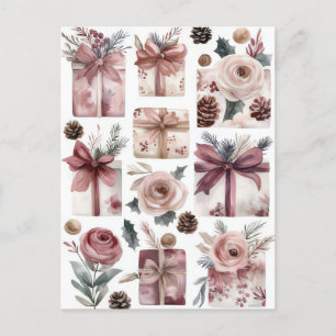 Festive and elegant Christmas Postcard