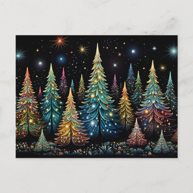 Festive and elegant Christmas Tree Greeting Card (Front)