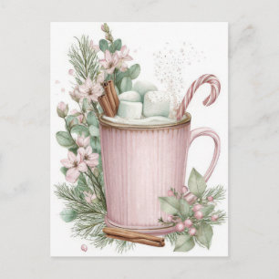 Festive and elegant Pastel Christmas Mug Postcard