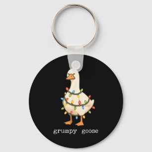 Festive And Mpy Goose Santa Hat Xmas Light Matchin Keychain