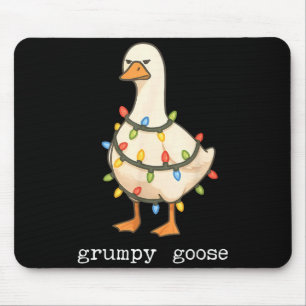 Festive And Mpy Goose Santa Hat Xmas Light Matchin Mouse Pad
