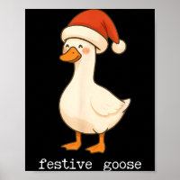 Festive And Mpy Goose Santa Hat Xmas Light Matchin