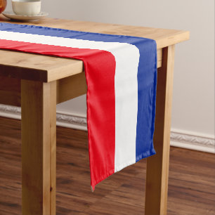 Festive and Patriotic French Flag (73") Short Table Runner