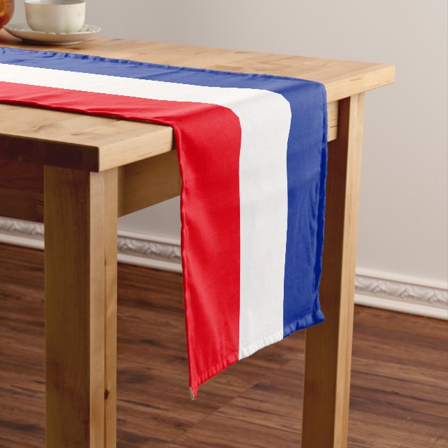 Festive and Patriotic French Flag (73") Short Table Runner (In Situ)