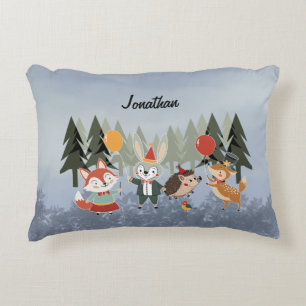 Festive animals accent pillow