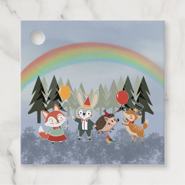 Festive animals favour tags (Front)