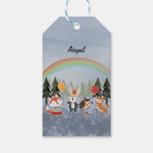 Festive animals gift tags