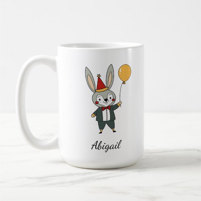 Festive animals - Rabbit Coffee Mug (Left)