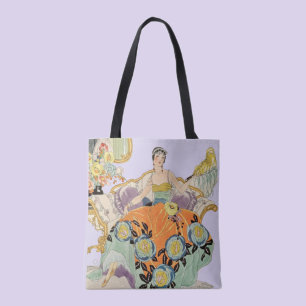 Festive Art Deco Lady Tote Bag