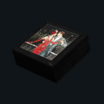 Festive art deco retro vintage Christmas couple Gift Box<br><div class="desc">design by www.etsy.com/shop/VanityFlairDesigns</div>